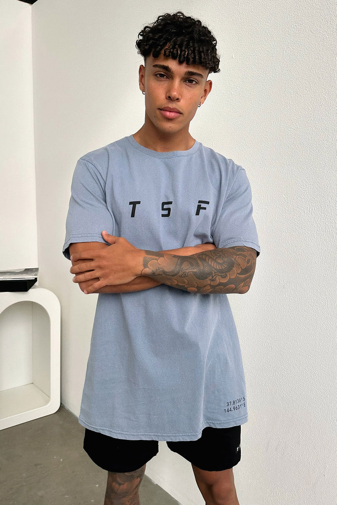 Zone Tee - Dusty Blue