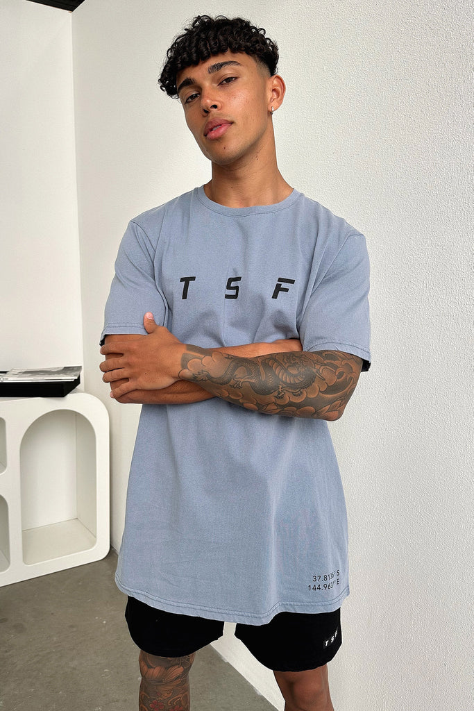 Zone Tee - Dusty Blue