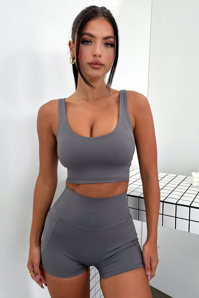 Kian Sports Bra - Grey