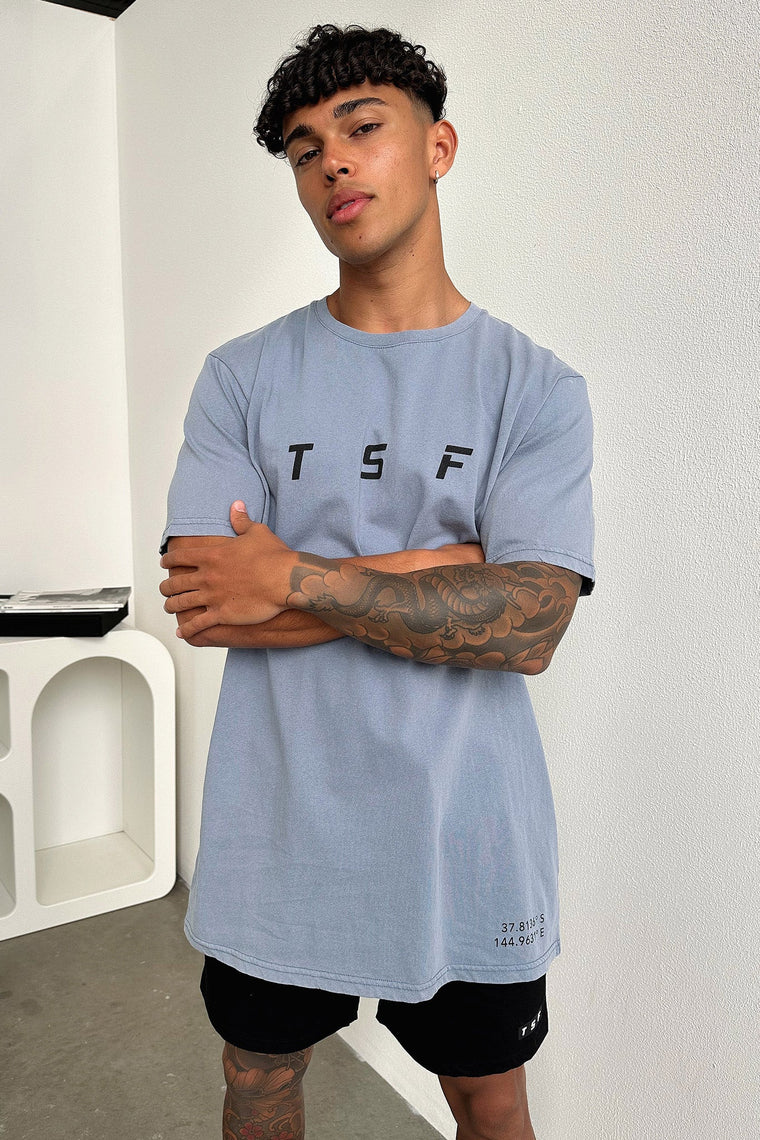 Zone Tee - Dusty Blue