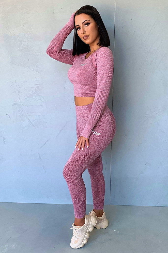 TSF Fox Long Sleeve Crop - Pink